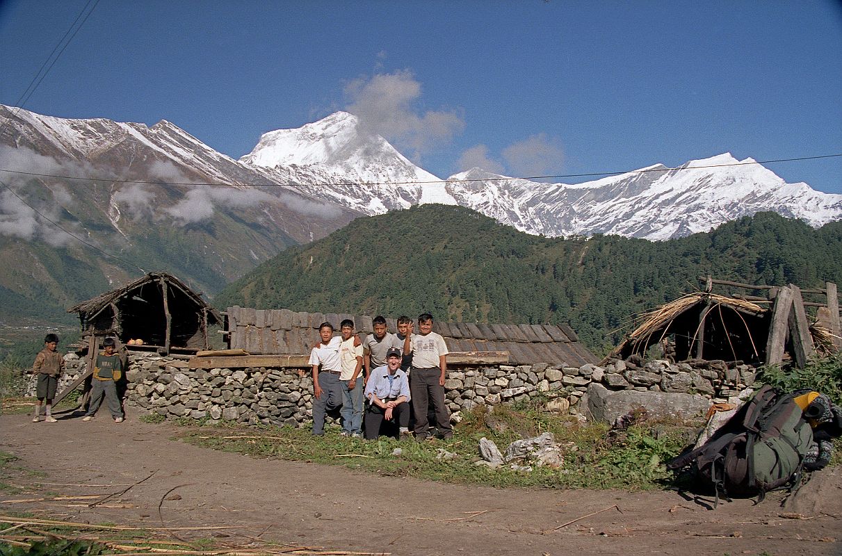 102 Crew At Choya With Dhaulagiri Jerome Ryan, Gyan Tamang